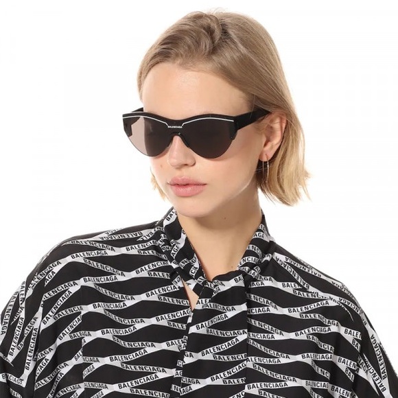 BALENCIAGA BB0004S  ACETATO BLACK GREY - Picture 11 of 11